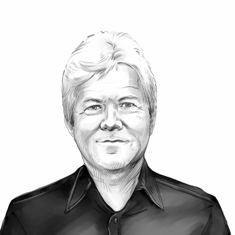 Portraitzeichnung von Prof. Dr. Peter Druschel