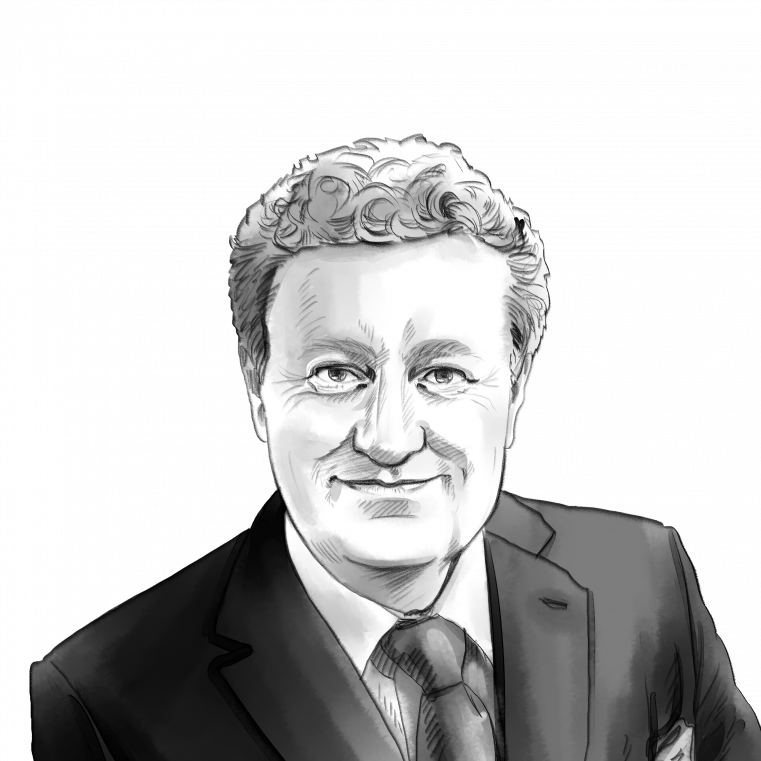 Portraitzeichnung von Prof. Dr. Wolfgang M. Heckl