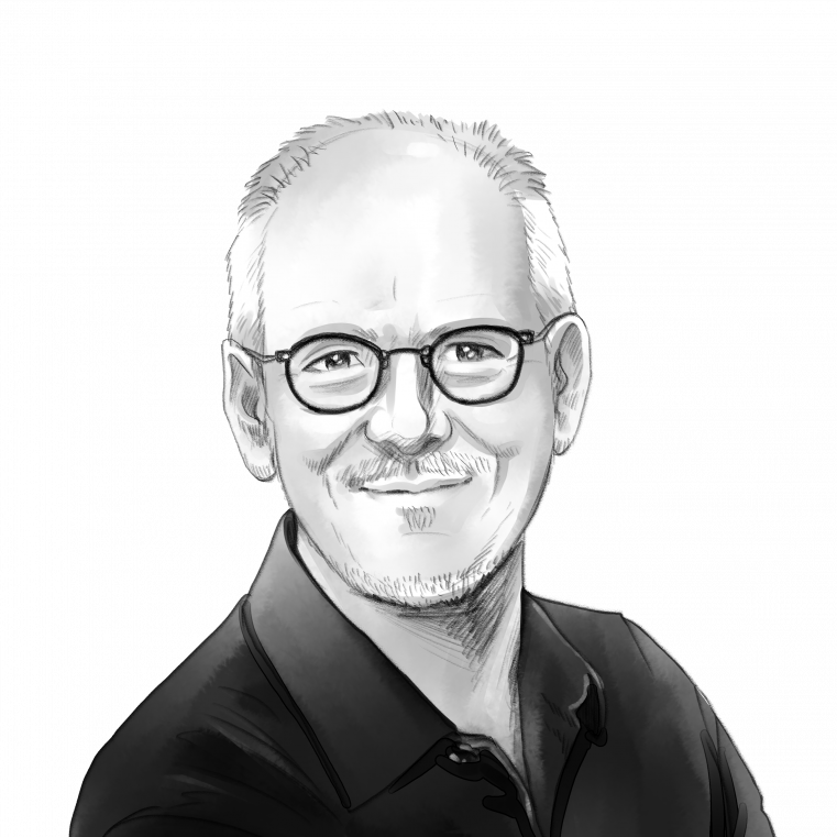 Portraitzeichnung von Prof. Dr.-Ing. Heinz Gerhäuser
