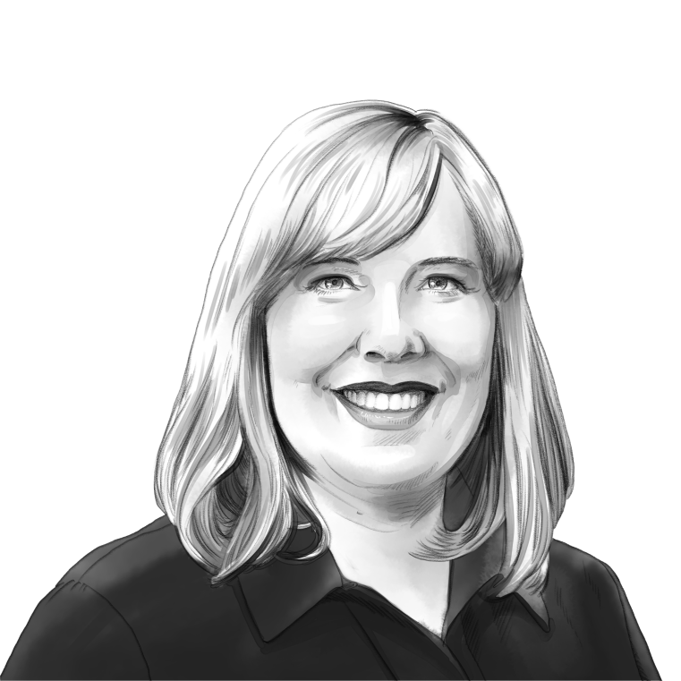 gezeichnetes Portrait von Katharina Helten