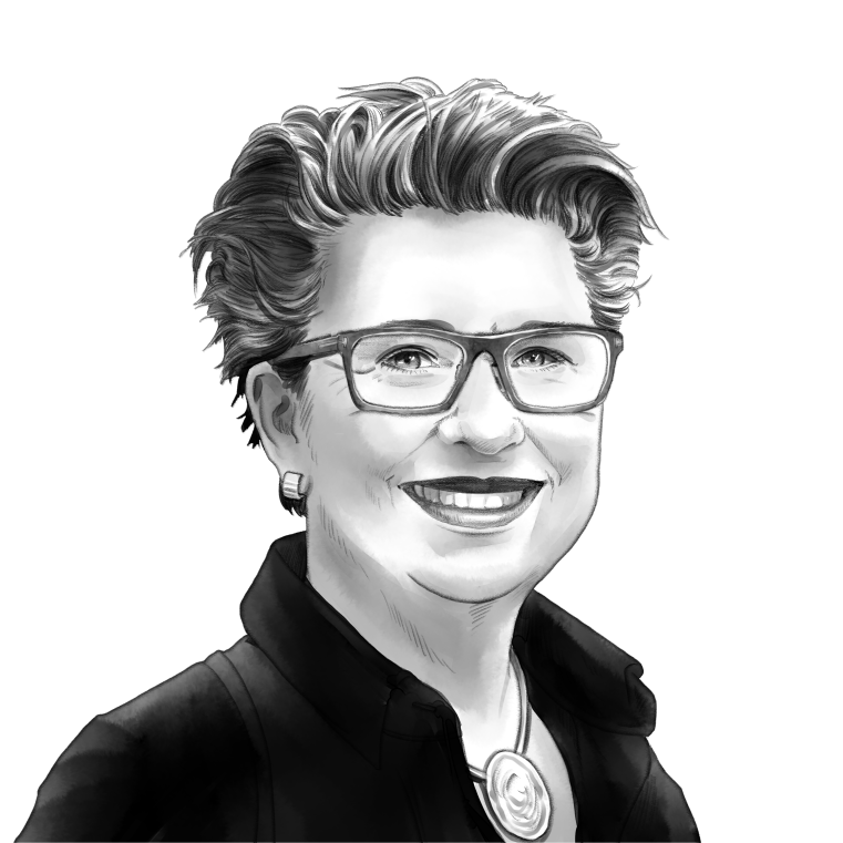 gezeichnetes Portrait von Natalie Stranghöner